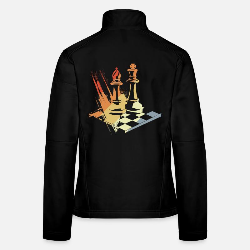 Vintage Schach Frauen Softshelljacke