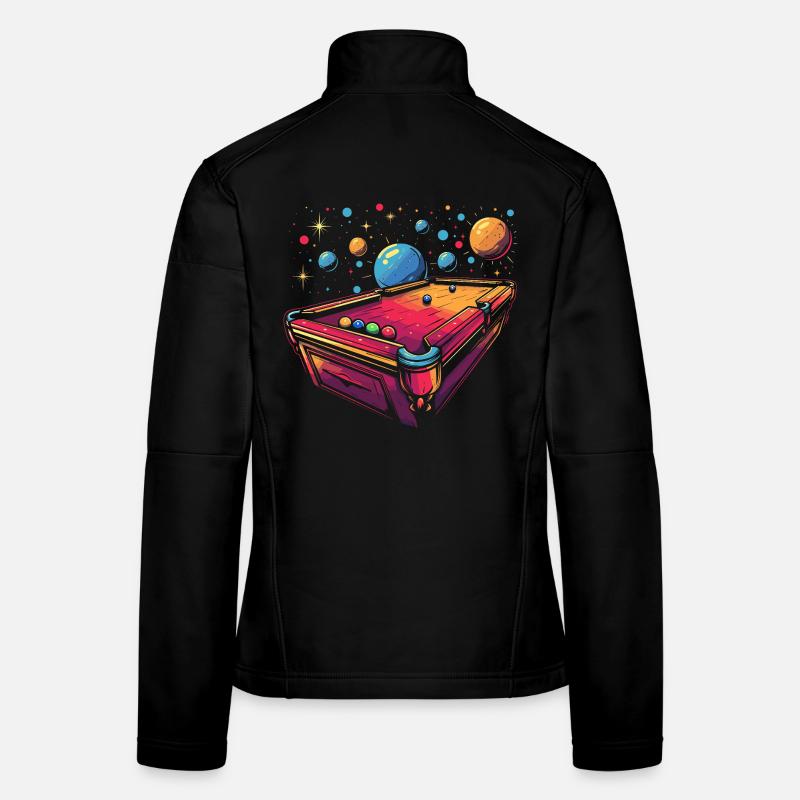 Style de dessin animé de billard Veste en tissu softshell Femme