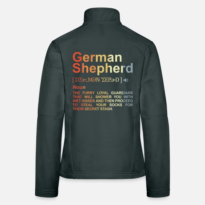 German Shepherd Dictionary Women's Softshell Jacket