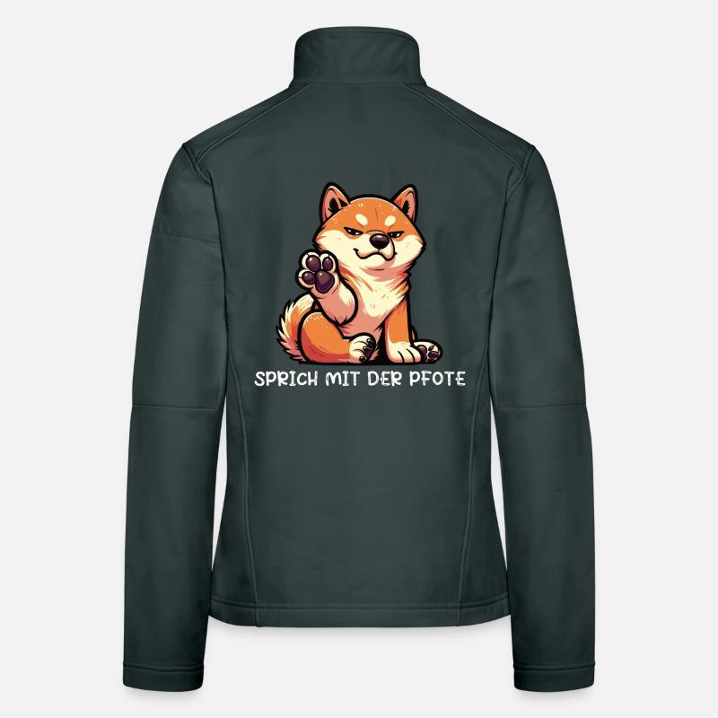 Sprich mit der Pfote Shiba Inu Shibabesitzer  Frauen Softshelljacke