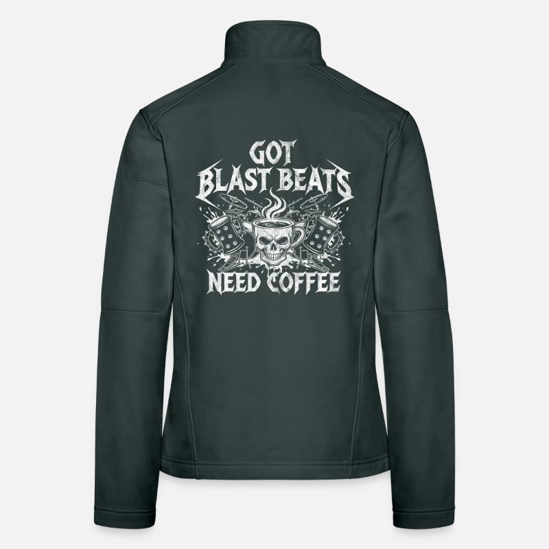 Kaffee trifft Blastbeats Frauen Softshelljacke