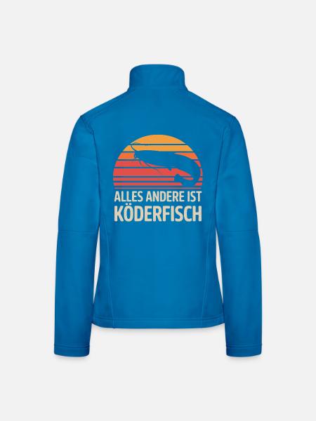 Welsangler – Alles Andere Ist Köderfisch - Frauen Softshelljacke - Schwarz - Hinten
