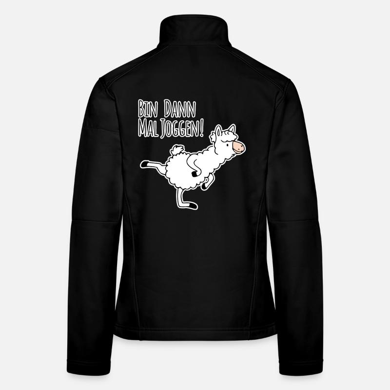 Bin dann mal joggen! Lama Style! Frauen Softshelljacke