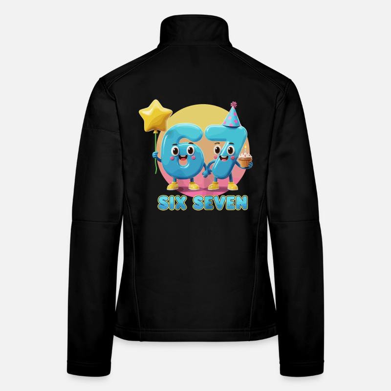Six Seven 6-7 67 Funny Cute Gift Women's Softshell Jacket