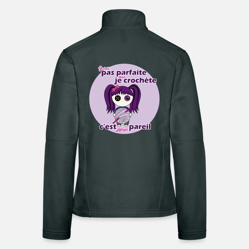 Je suis pas parfaite mais je crochète Veste en tissu softshell Femme