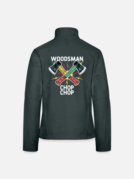 Woodsman Chop Chop Camping Axes - Women's Softshell Jacket - black - Back