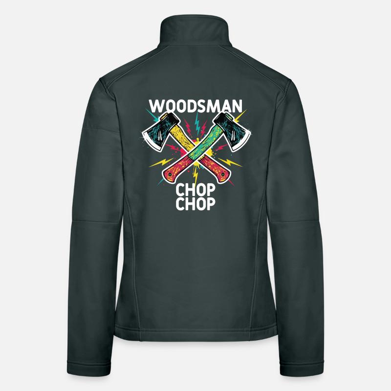 Woodsman Chop Chop Camping Axes Women's Softshell Jacket