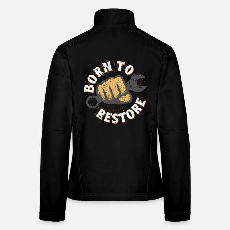 Restauration automobile née pour restaurer Veste en tissu softshell Femme