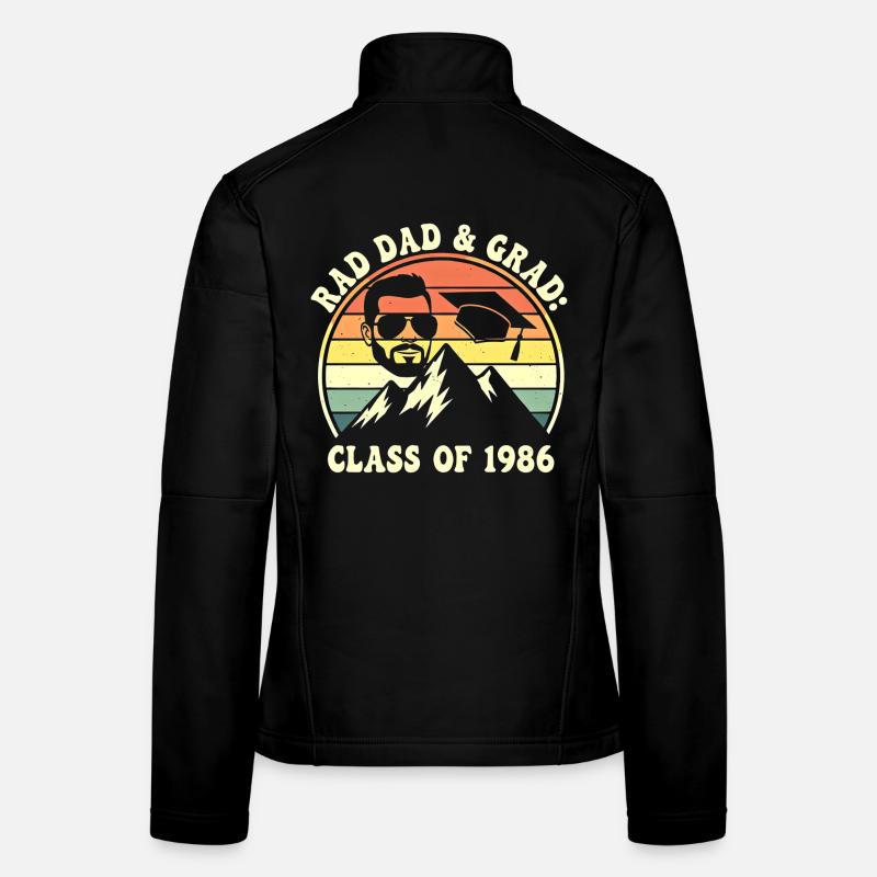 Rad Dad Diplômé Promotion 1986 Rétro Veste en tissu softshell Femme