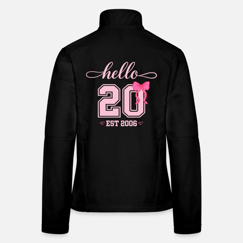 Bonjour 20 Est 2006 Design d’anniversaire féminin Veste en tissu softshell Femme