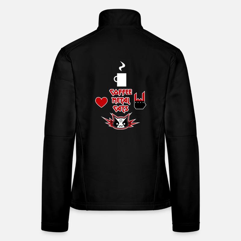 Coffee, Metal, Cats Frauen Softshelljacke