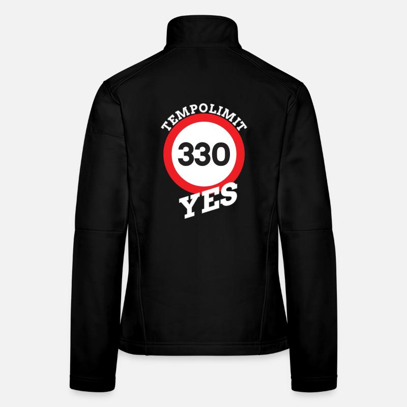 Limite de vitesse, autoroute à limitation de vitesse Veste en tissu softshell Femme