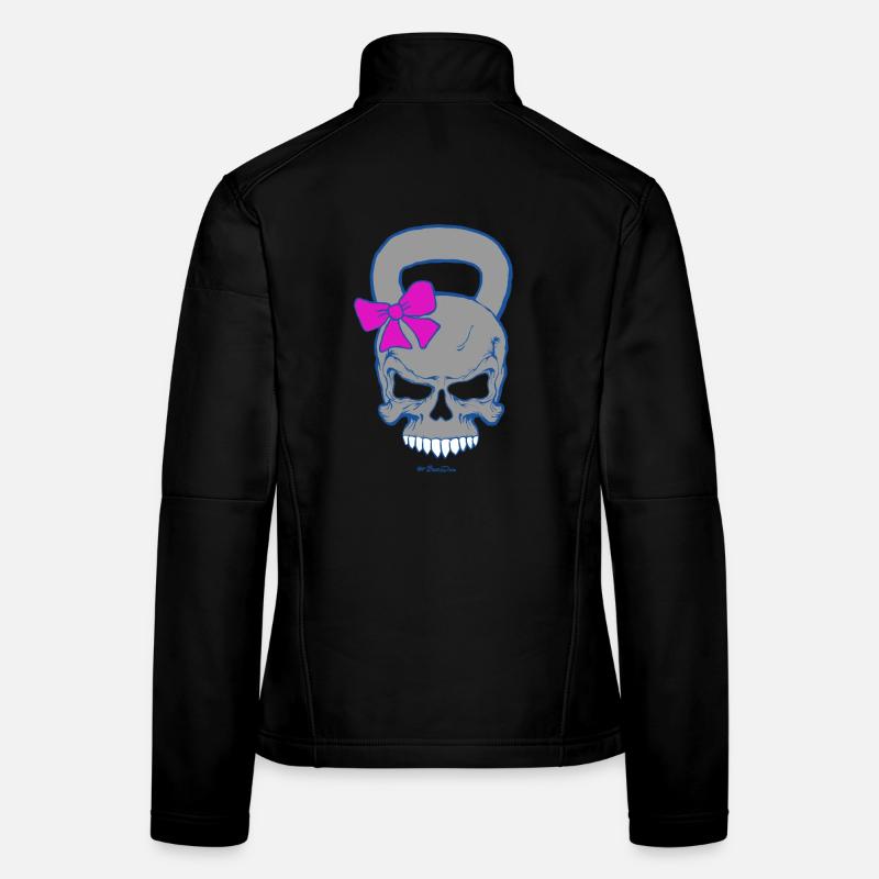 Kettlebell-Skull (weiblich) - Frauen Softshelljacke - Schwarz
