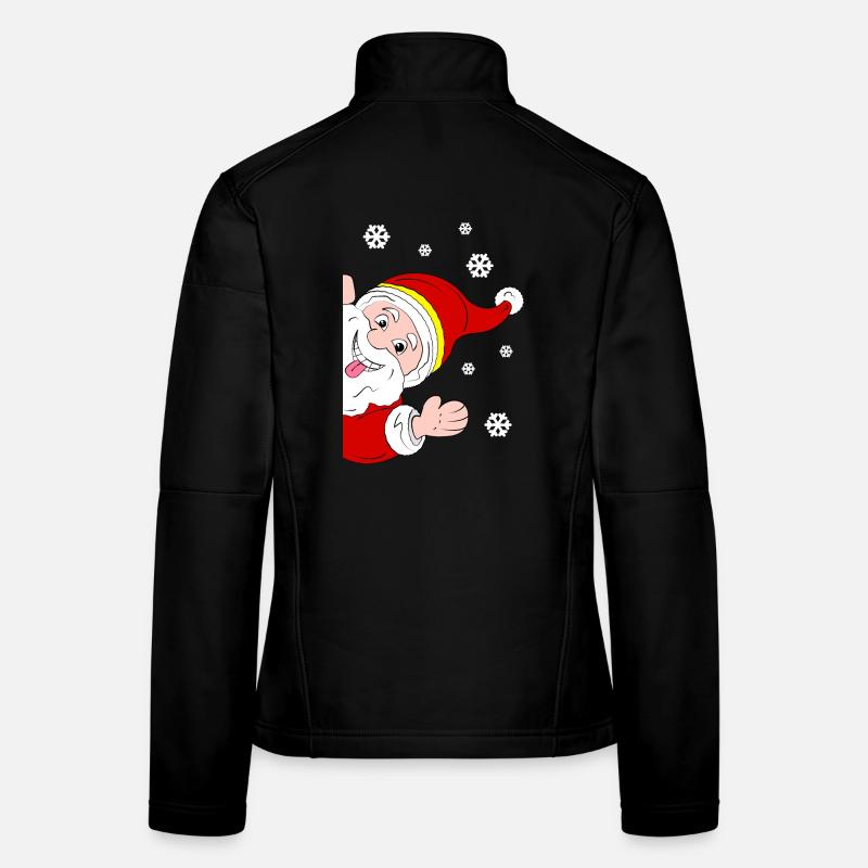 Froher Weihnachtsmann Schneegruß Frauen Softshelljacke