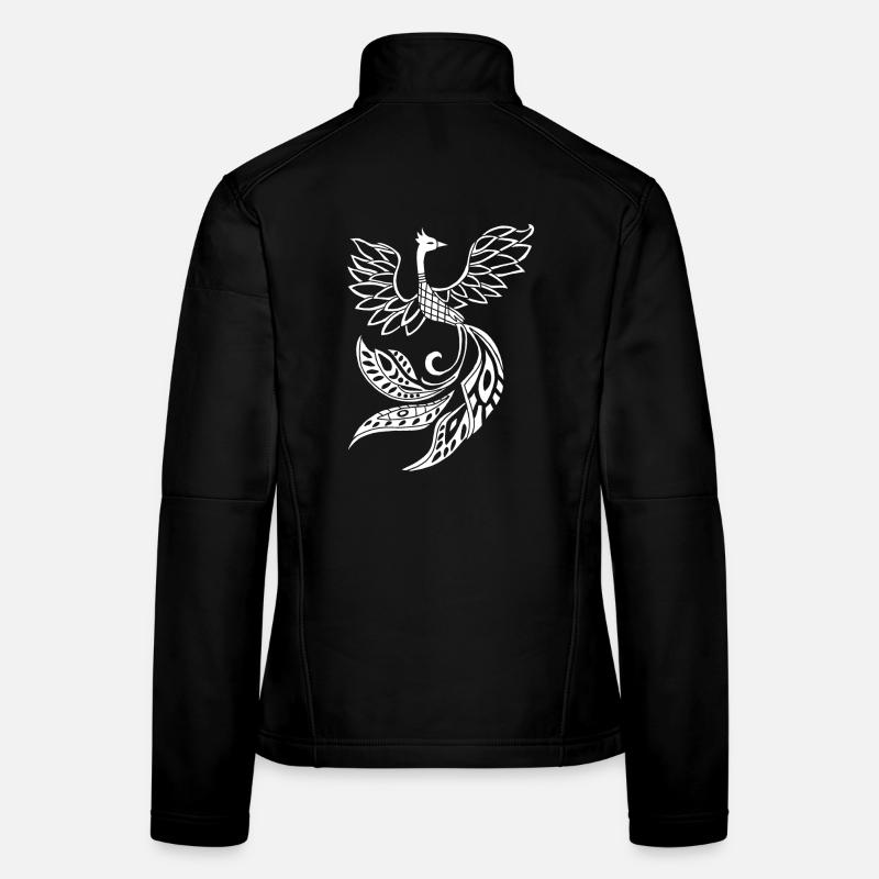 Weißer Phönixvogel - Frauen Softshelljacke - Schwarz