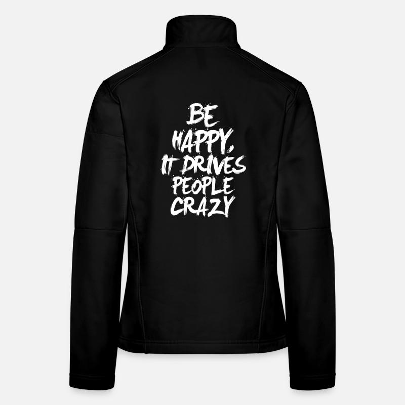 Soyez heureux (sombre) Veste en tissu softshell Femme