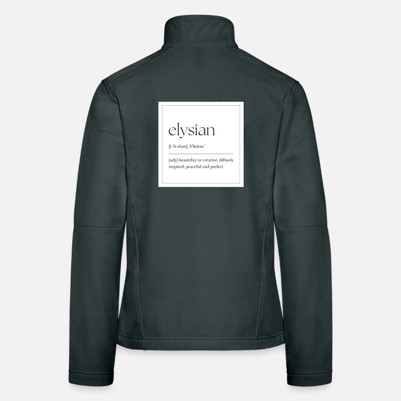 Elysian Elegance Typografie Frauen Softshelljacke