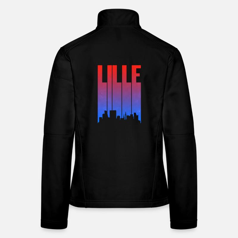 Lille City Skyline Gradient Women's Softshell Jacket