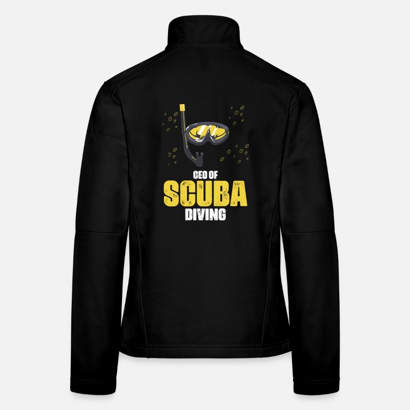 Freitaucher Gerätetaucher Design Frauen Softshelljacke