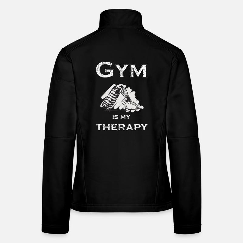 GYM IS MY THERAPY Frauen Softshelljacke