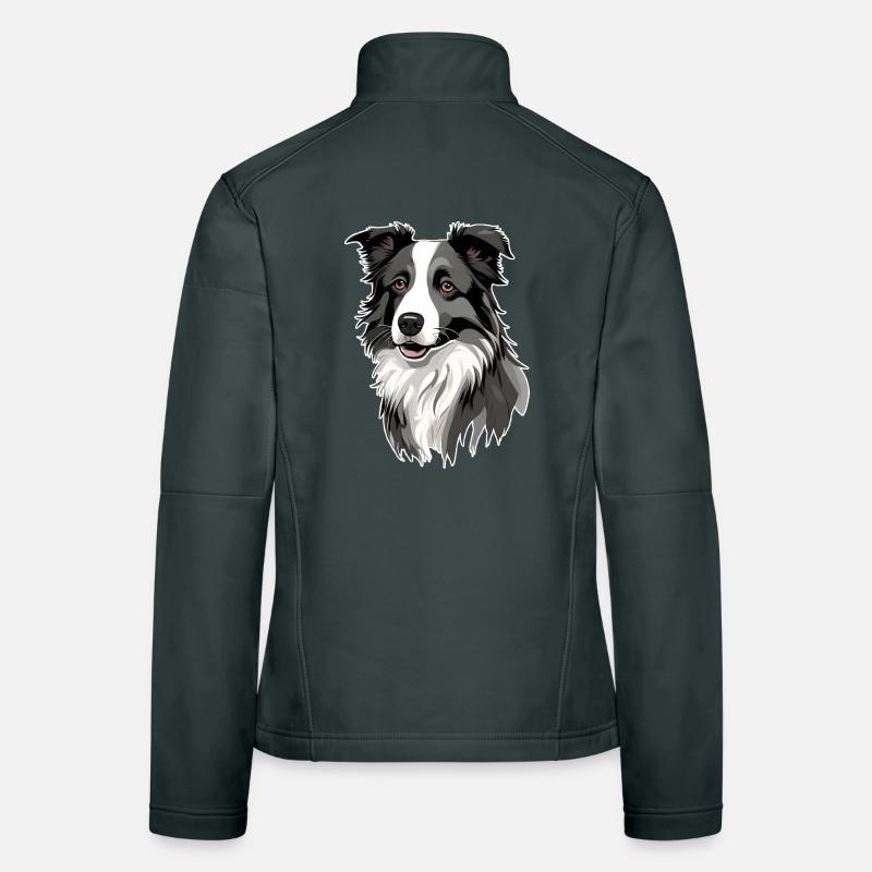 Border Collie Frauen Softshelljacke