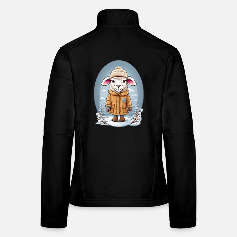 Mouton doux Veste en tissu softshell Femme