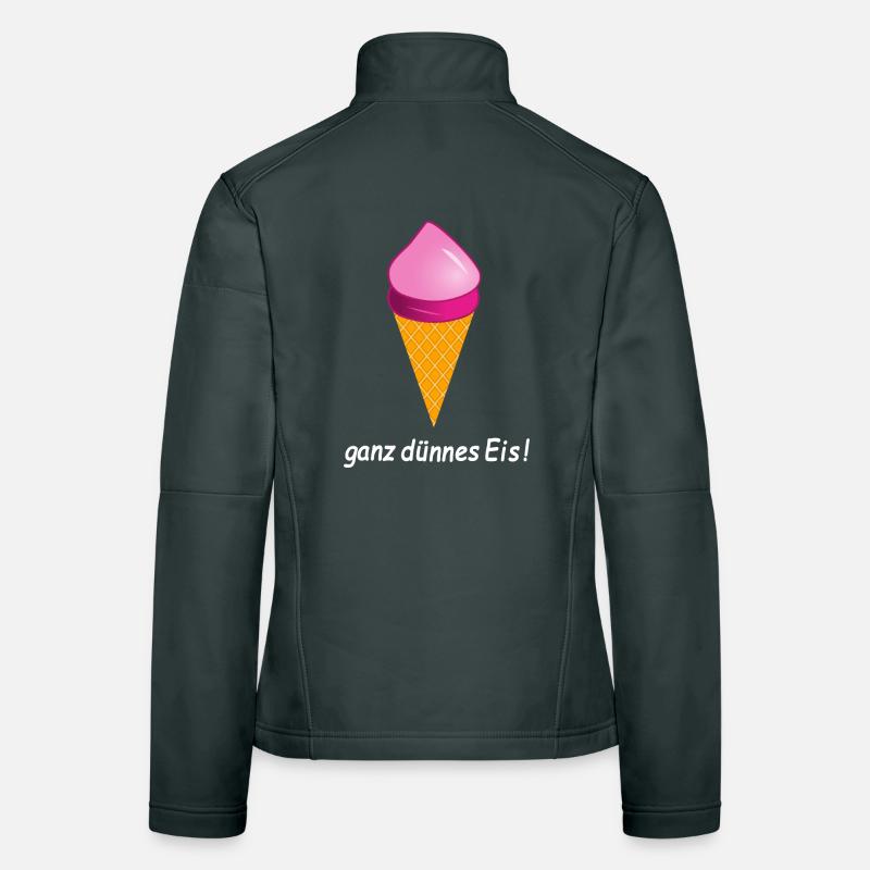 ganz dünnes Eis Eiscreme Frauen Softshelljacke