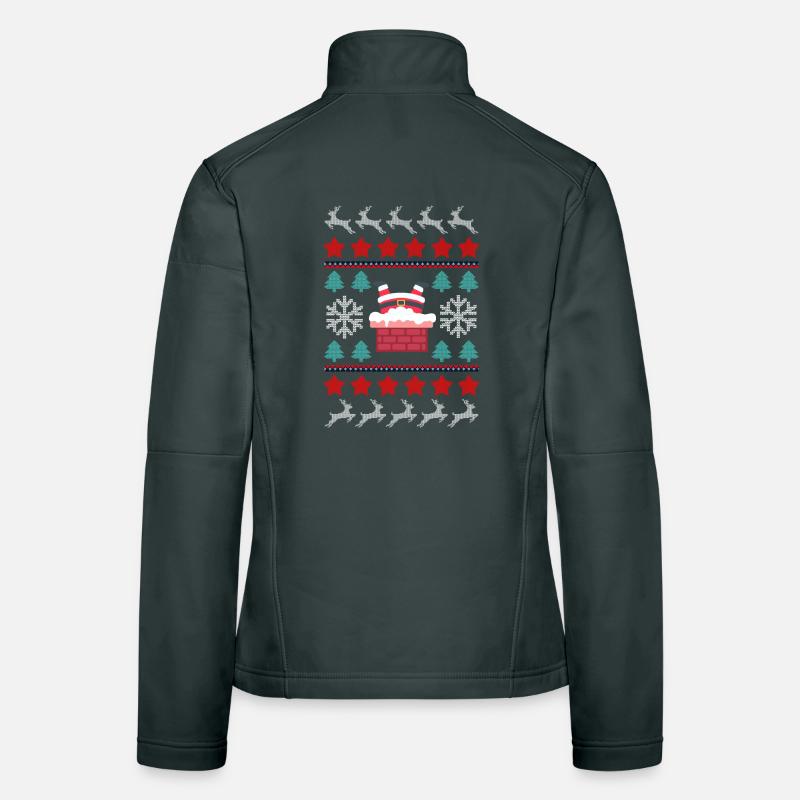 Santa's Upside Down in the Chimney Women's Softshell Jacket