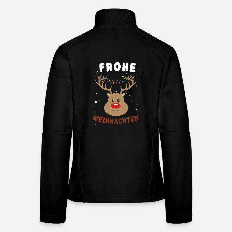 Festlicher Rudolf Rentier Weihnachtspullover Frauen Softshelljacke