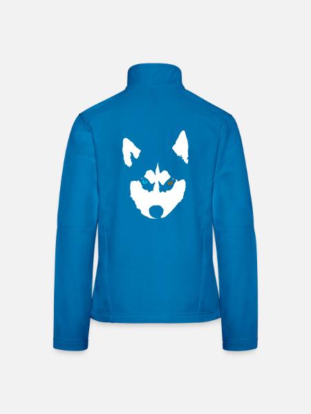 Husky Hund Siberian Husky - Frauen Softshelljacke - Schwarz - Hinten