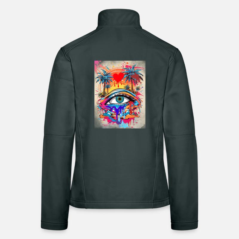 Die Erde tropft Frauen Softshelljacke