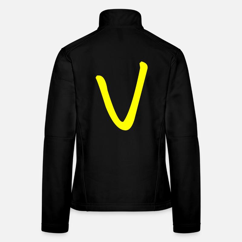 Buchstabe V Frauen Softshelljacke