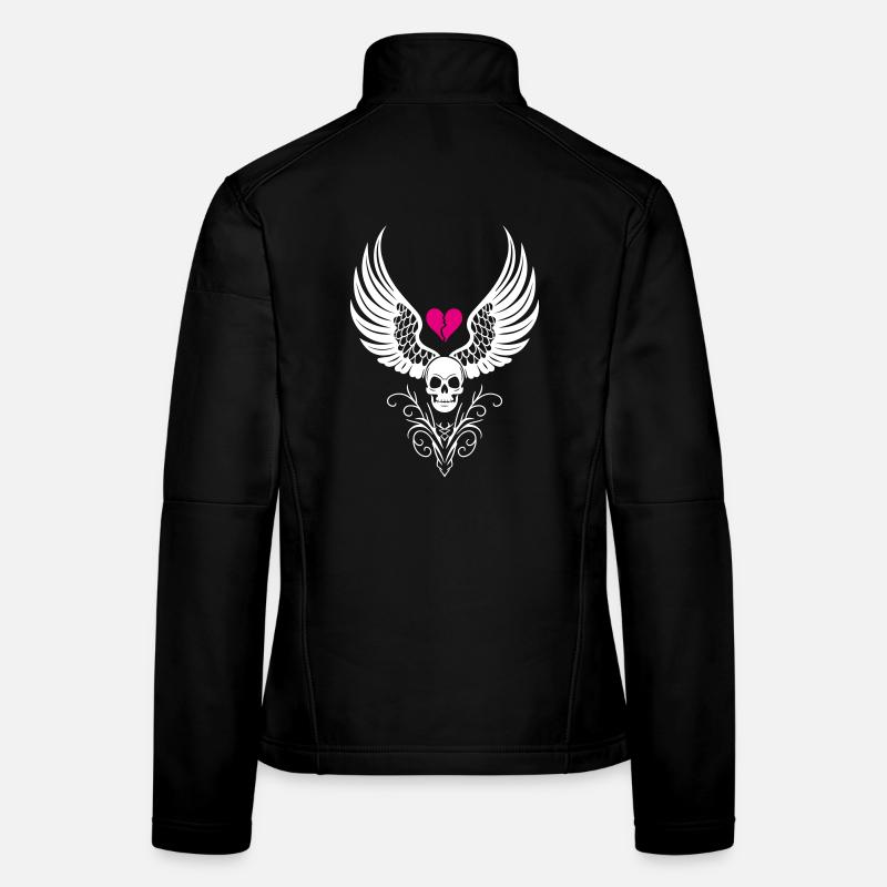 Skull Broken Heart Anti Valentine's Day Women's Softshell Jacket