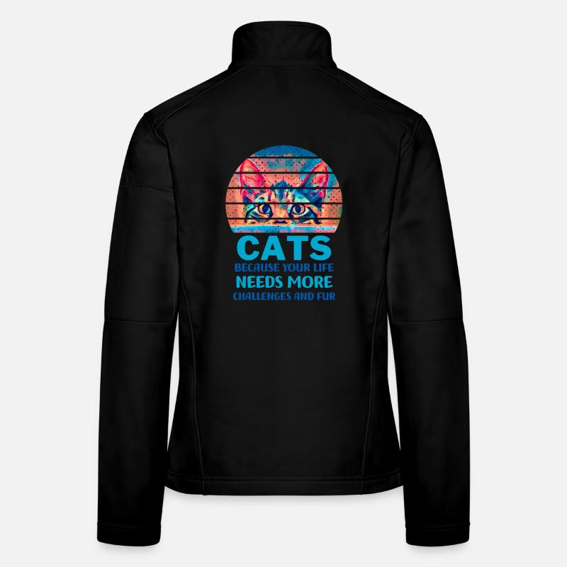 Chats parce que votre vie a besoin de plus de défis Veste en tissu softshell Femme