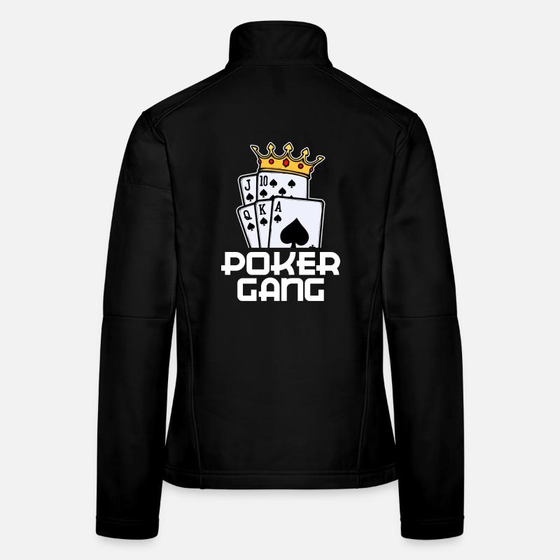 Poker Statement Casino Card Game Gambling Women's Softshell Jacket