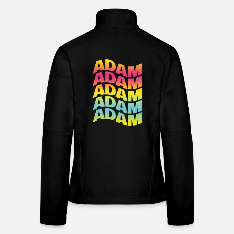 t-shirt Adam text wavy text effect Women's Softshell Jacket