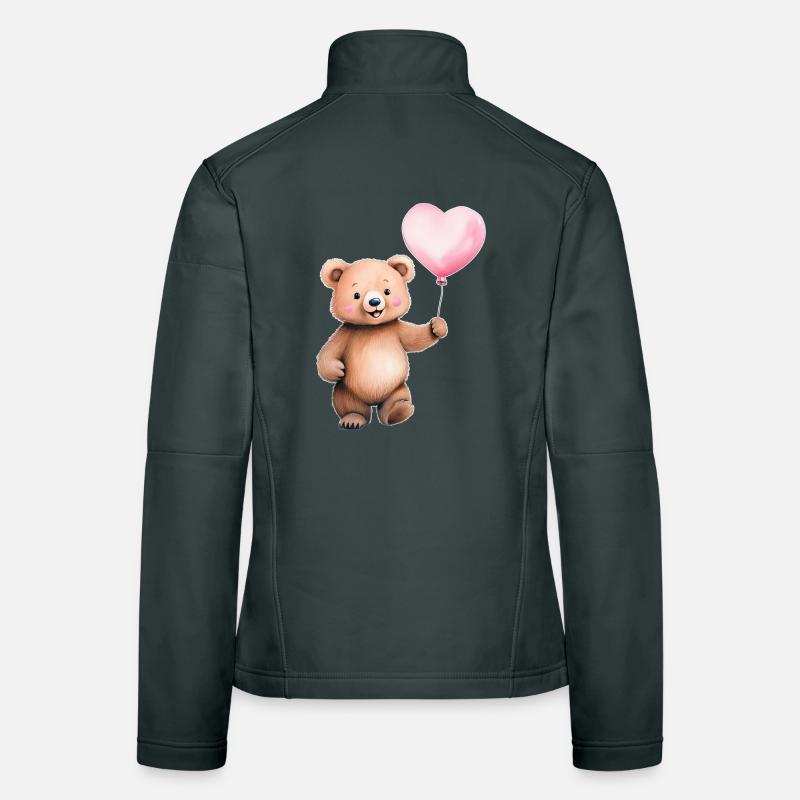 Herzballon Teddy Frauen Softshelljacke