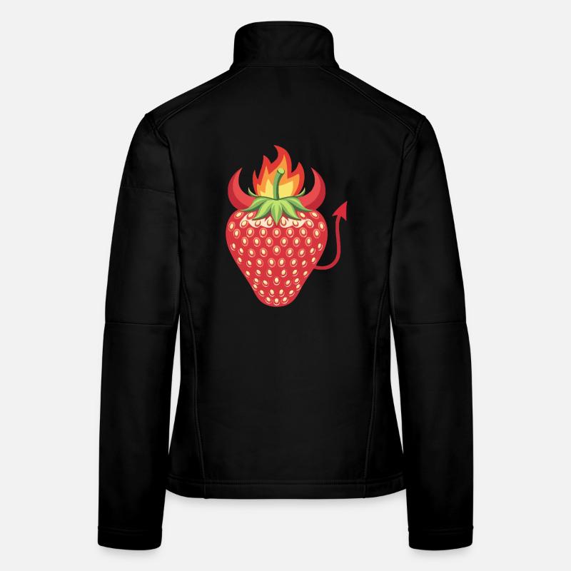 Teuflische Erdbeere Frauen Softshelljacke