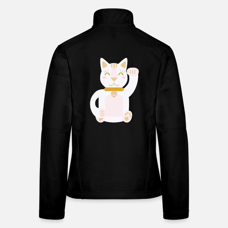 Maneki Neko L Lucky Cat Frauen Softshelljacke