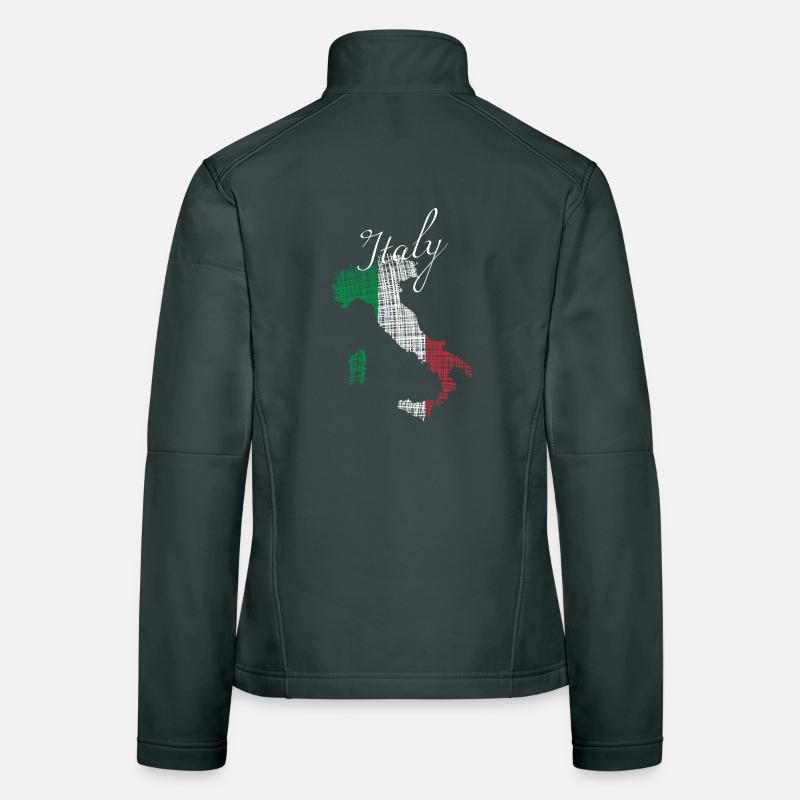 Italienische Silhouette mit Script Frauen Softshelljacke
