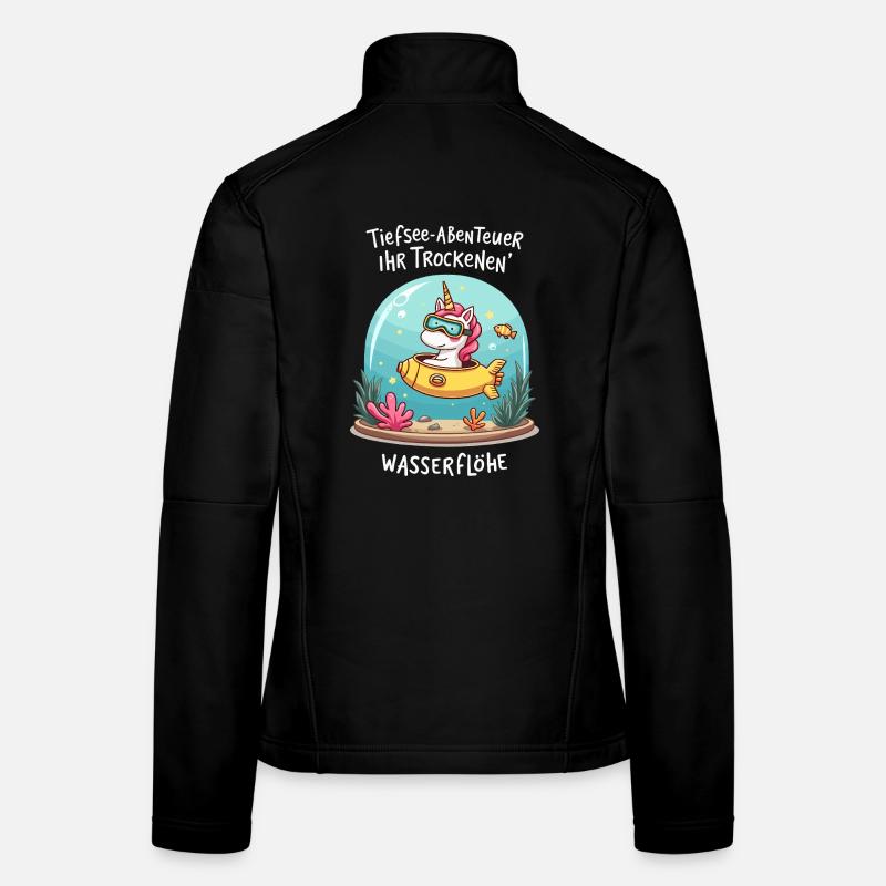 Aquarium Licorne Veste en tissu softshell Femme