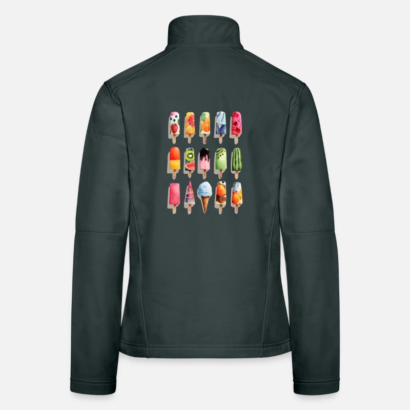 Bunte Eissorten  Frauen Softshelljacke
