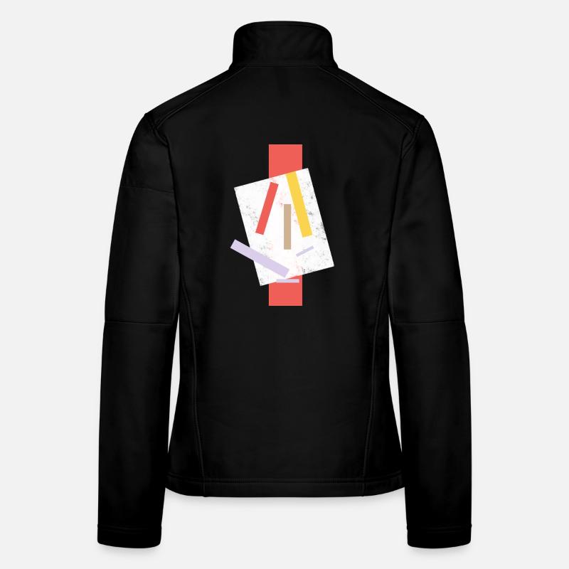 Abstrakte Farbklecks Kunstdesign Frauen Softshelljacke