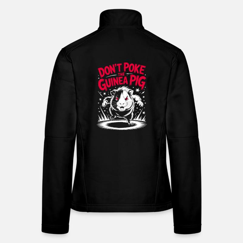 Cochon d’Inde vif avec un dicton amusant Veste en tissu softshell Femme