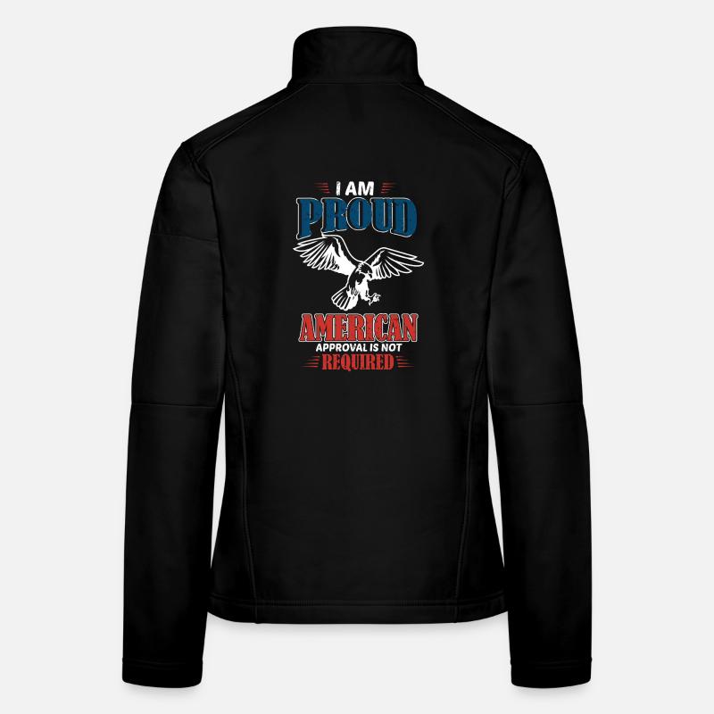 Stolzes amerikanisches Design mit Adler Frauen Softshelljacke
