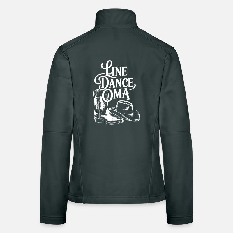 Line Dance Grandma Illustration Women's Softshell Jacket