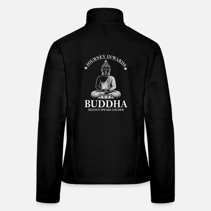 Buddha Design – Silence Speaks Louder Frauen Softshelljacke