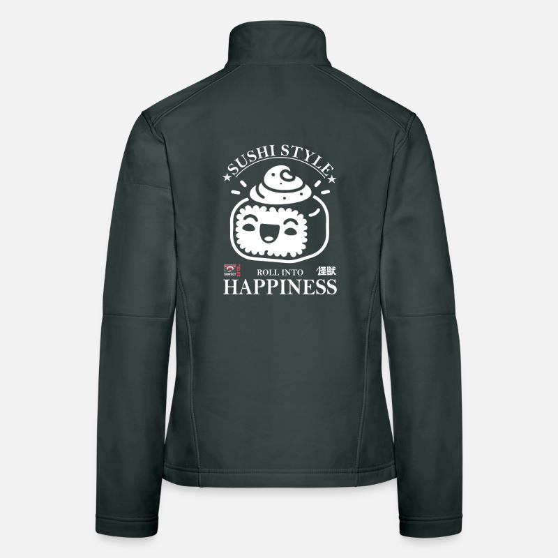 Design de style sushi – Drôle et mignon Veste en tissu softshell Femme