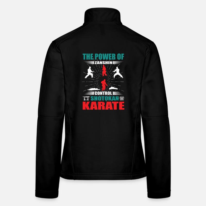 Shotokan Karate Zanshin Design - Women's Softshell Jacket - black