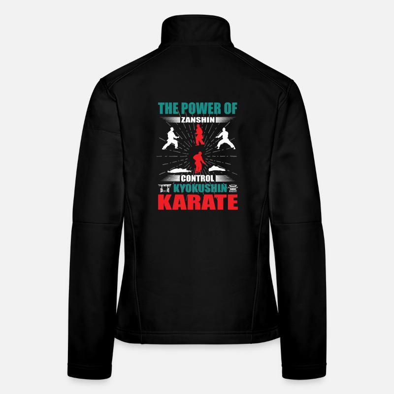 Kyokushin Karaté Zanshin Design Veste en tissu softshell Femme